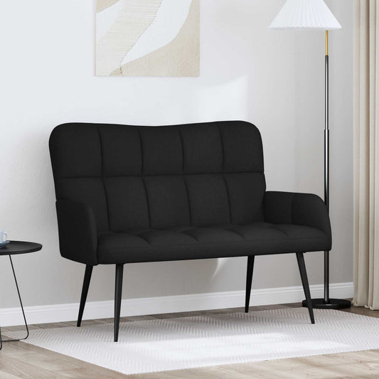 Kétüléses Kanapé Fekete 115 x 61 x 87 cm Szövet