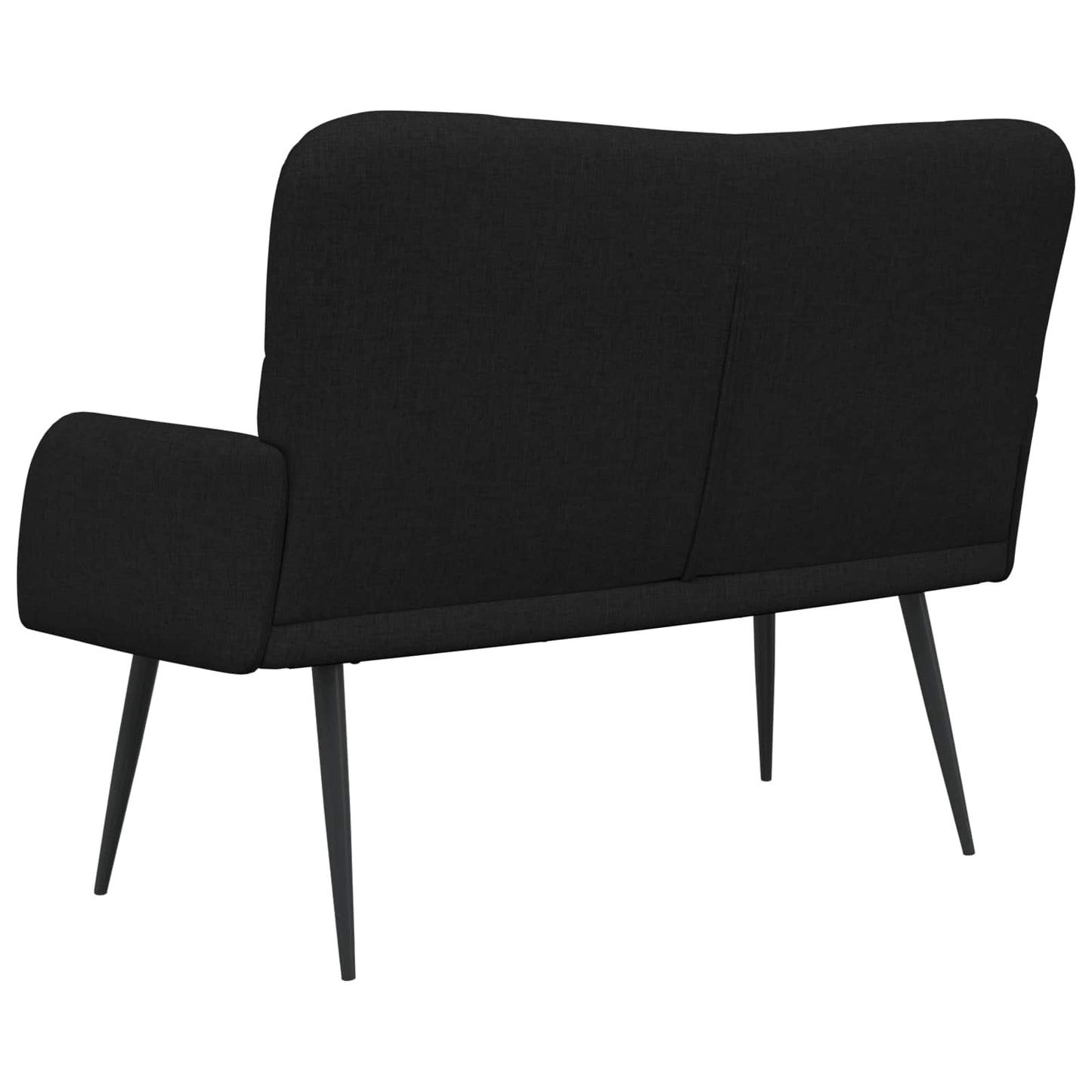 Kétüléses Kanapé Fekete 115 x 61 x 87 cm Szövet