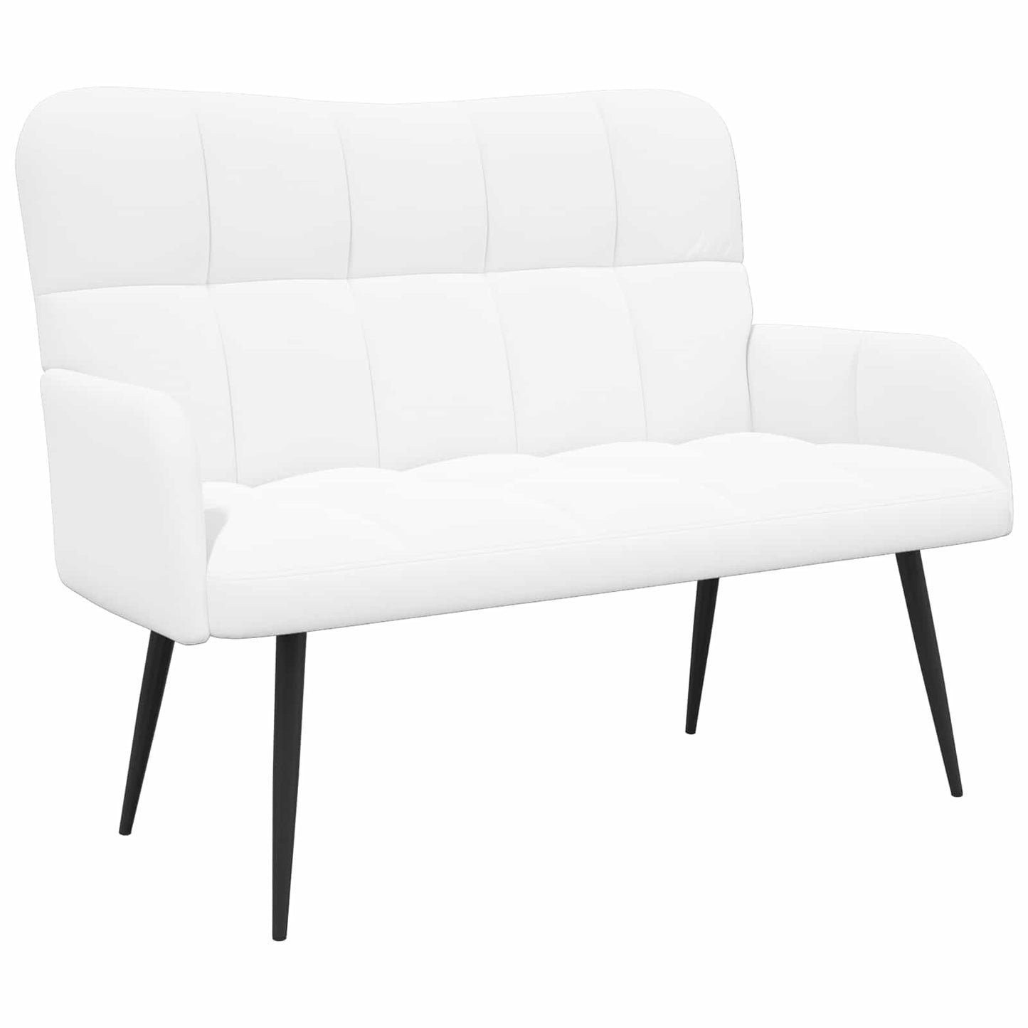 Kétüléses Kanapé Fehér 115 x 61 x 87 cm Szövet