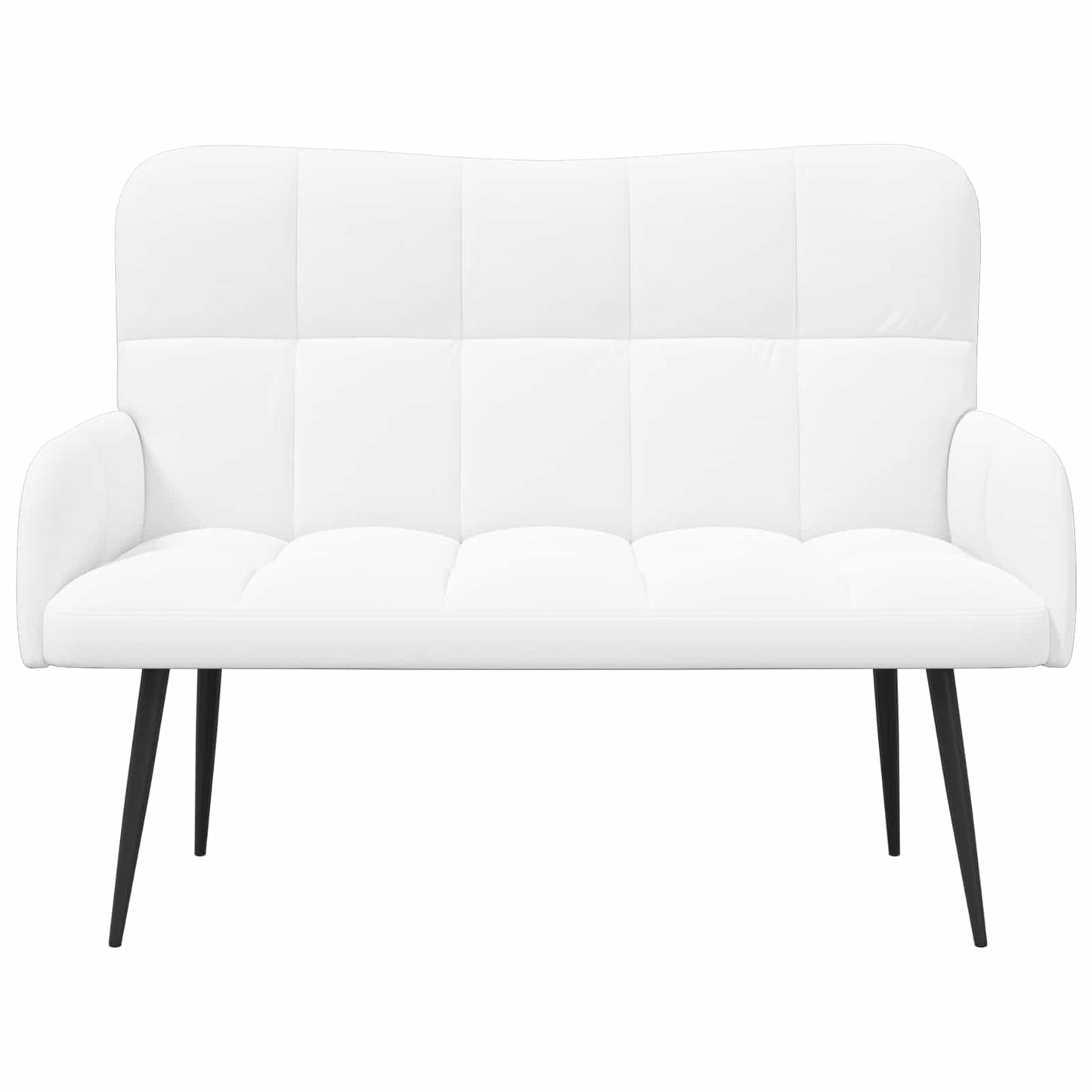 Kétüléses Kanapé Fehér 115 x 61 x 87 cm Szövet