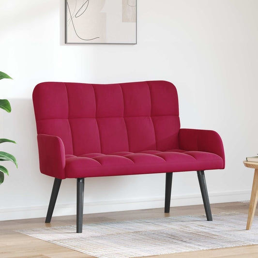 Kétüléses Kanapé Bordó 115 x 61 x 87 cm Bársony