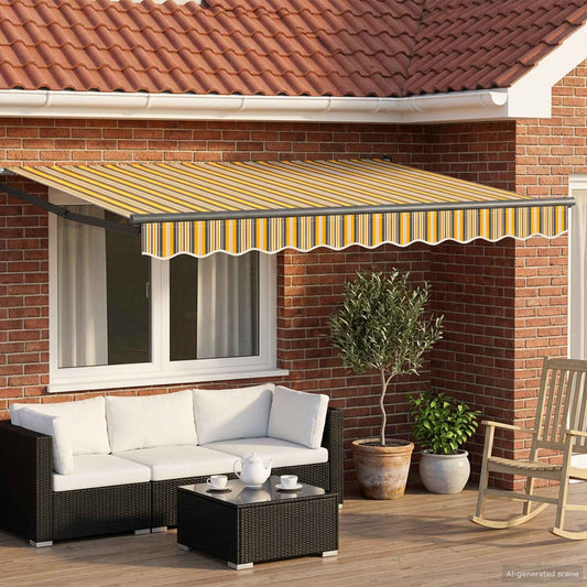 LED-es, kézi kihúzható napernyő 3 x 2,5 m