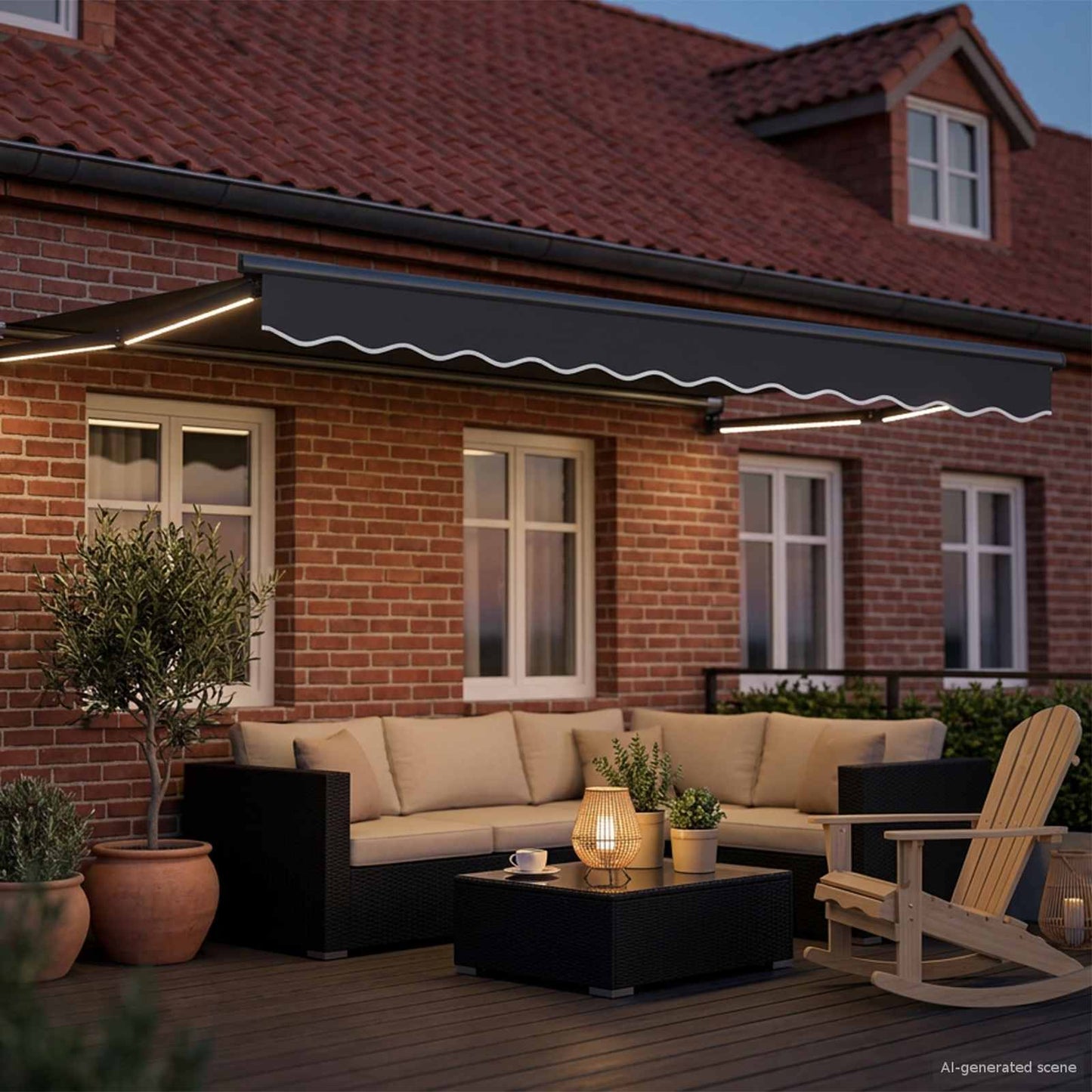 Elektromos Kihúzható Napernyő Antracit 3 x 2,5 m