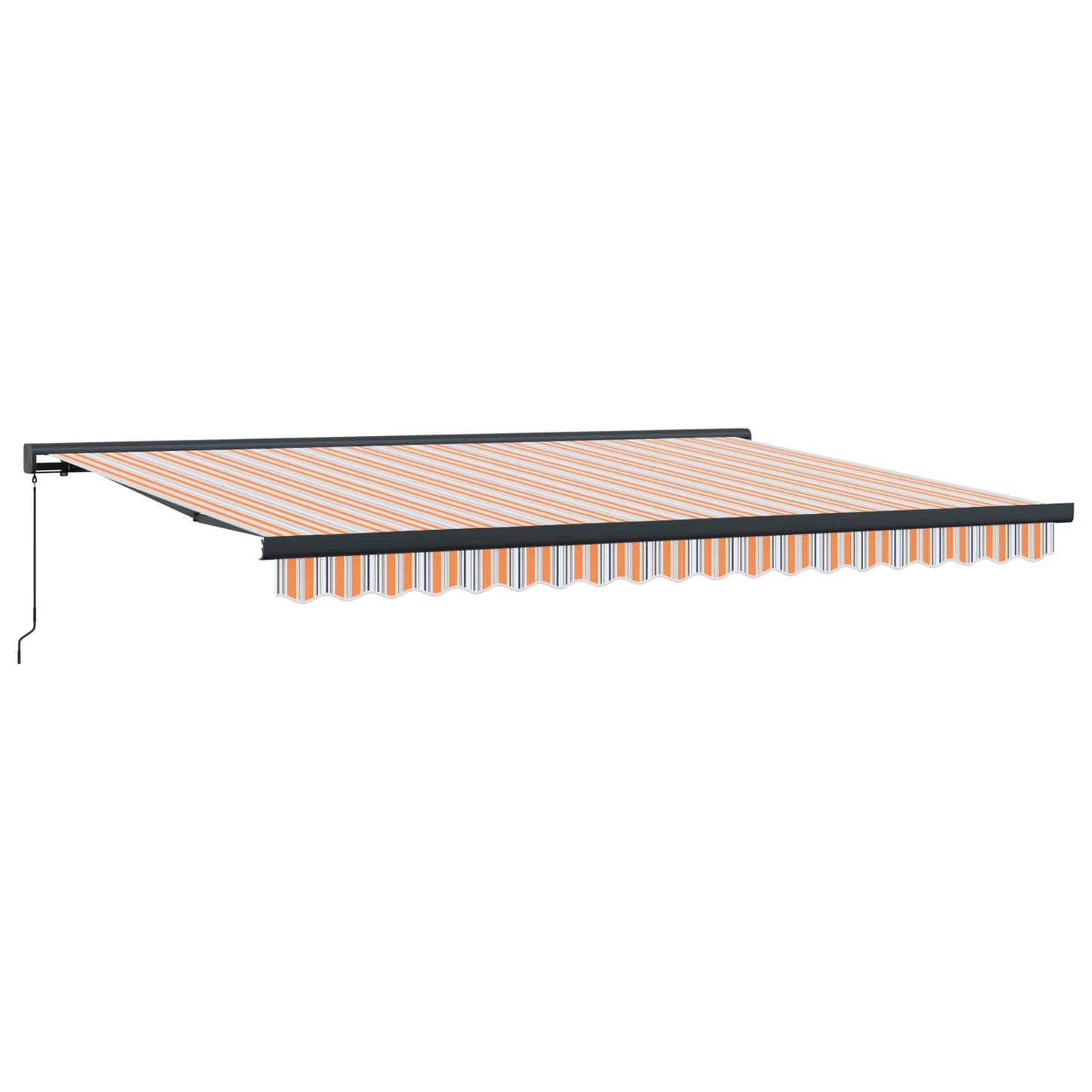 Behúzható napellenző Narancs és Szürke 400 × 300 cm