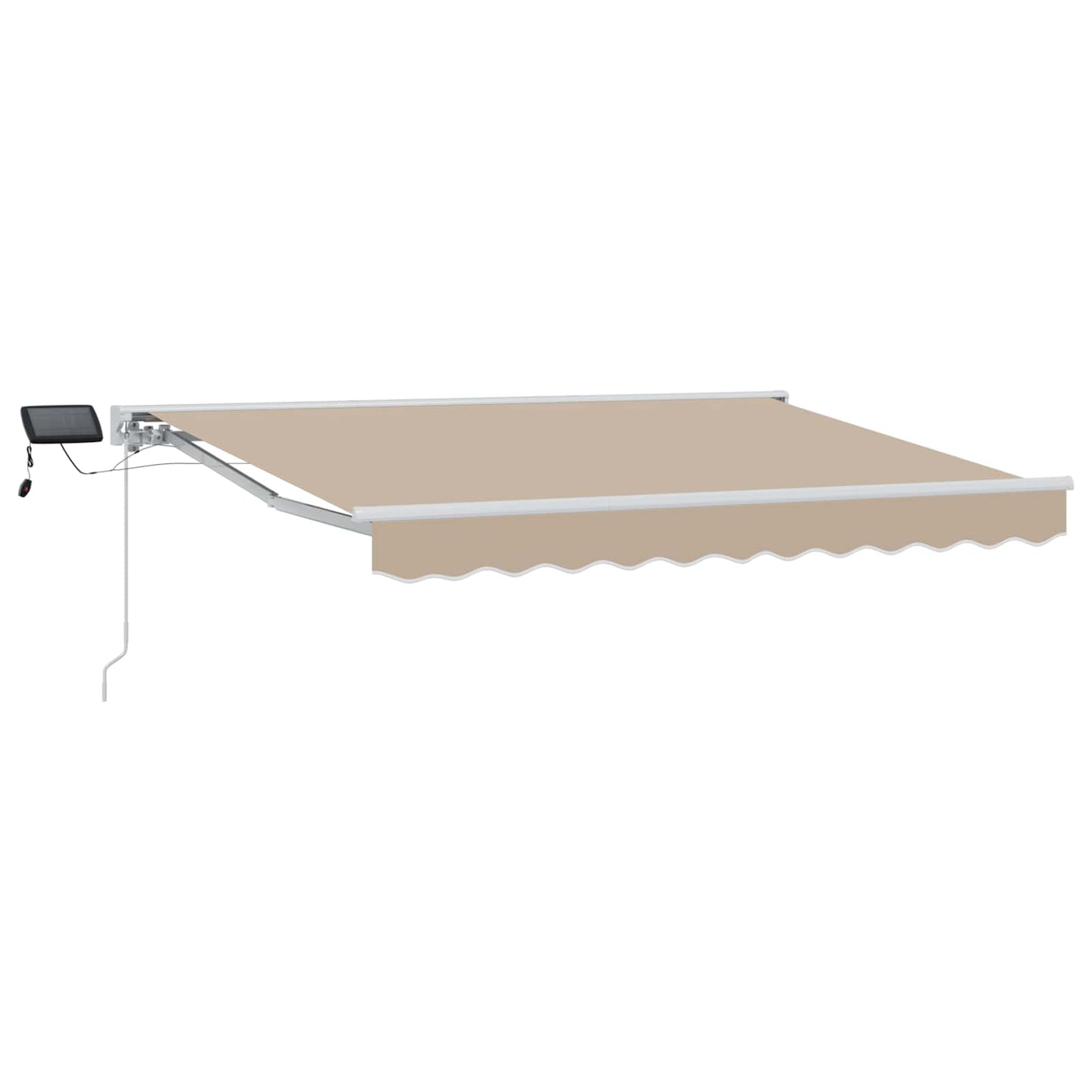 Kézi napellenző keret LED világítással Beige és Fehér 3 x 2,5 m