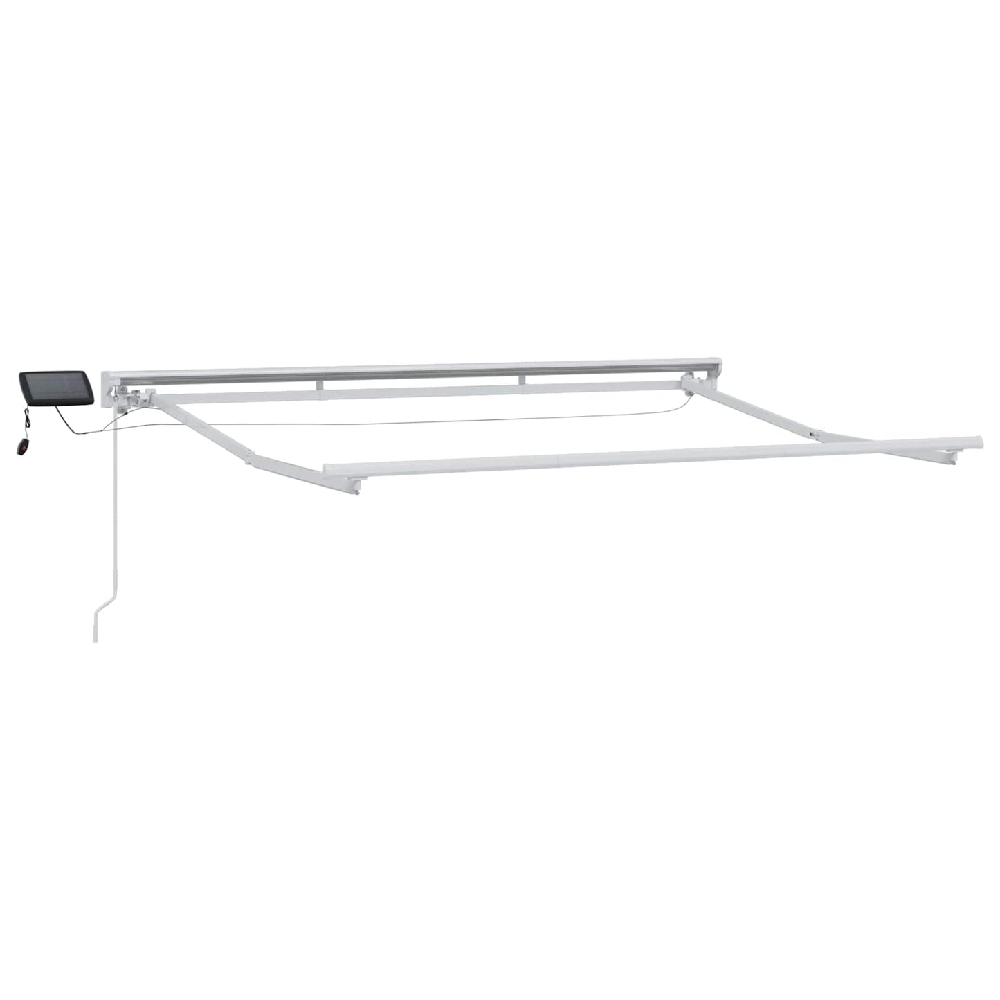 Kézi napellenző keret LED világítással Beige és Fehér 3 x 2,5 m