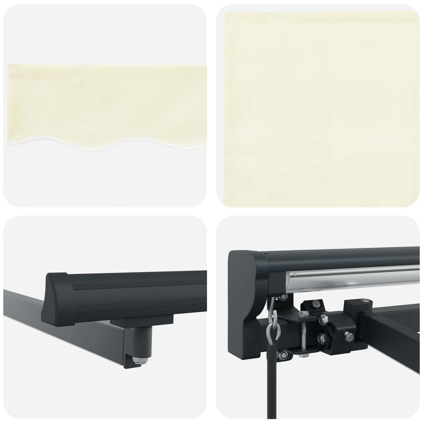 Kézi napellenző keret LED világítással 3,5 x 2 m