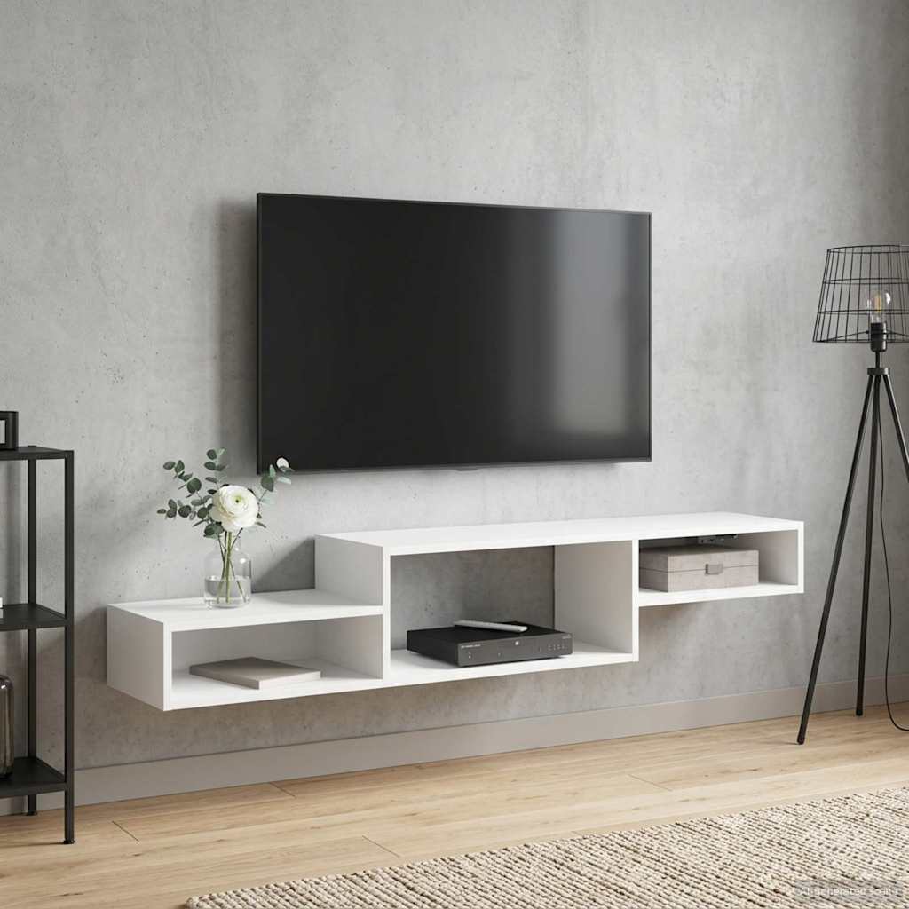 Falsítható TV Szekrény Falra szerelhető Fehér 150 x 28 x 26 cm