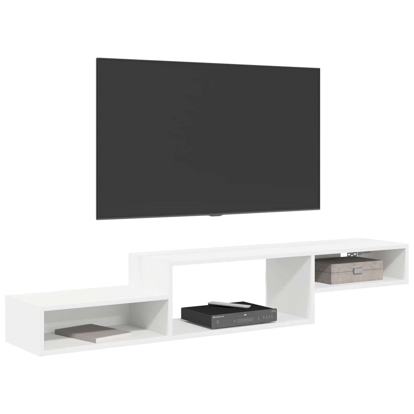 Falsítható TV Szekrény Falra szerelhető Fehér 150 x 28 x 26 cm