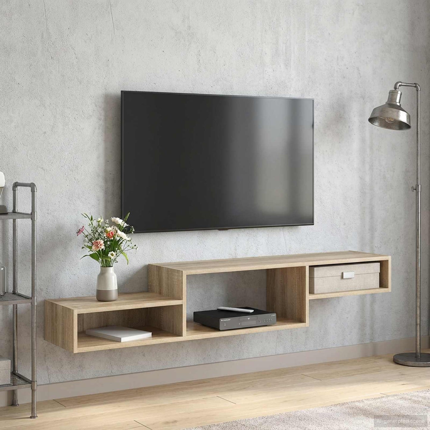 Falsítható TV Szekrény Falra szerelhető Sonoma Tölgy
