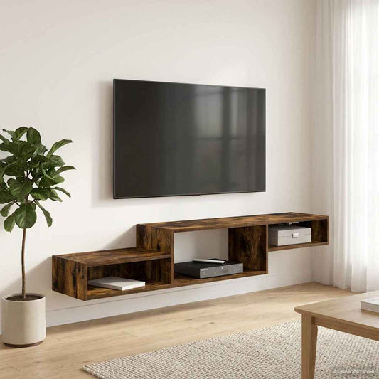 Falsítható TV Szekrény Falra szerelhető Füstös Tölgy
