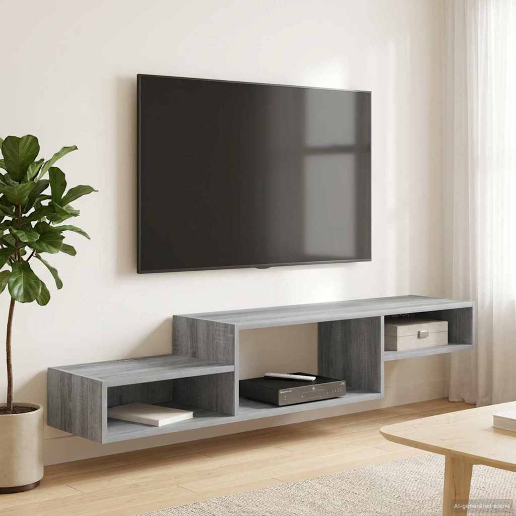 Falsítható TV Szekrény Falra szerelhető Szürke Sonoma