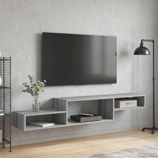 Falsítható TV Szekrény Falra szerelhető Szürke Sonoma
