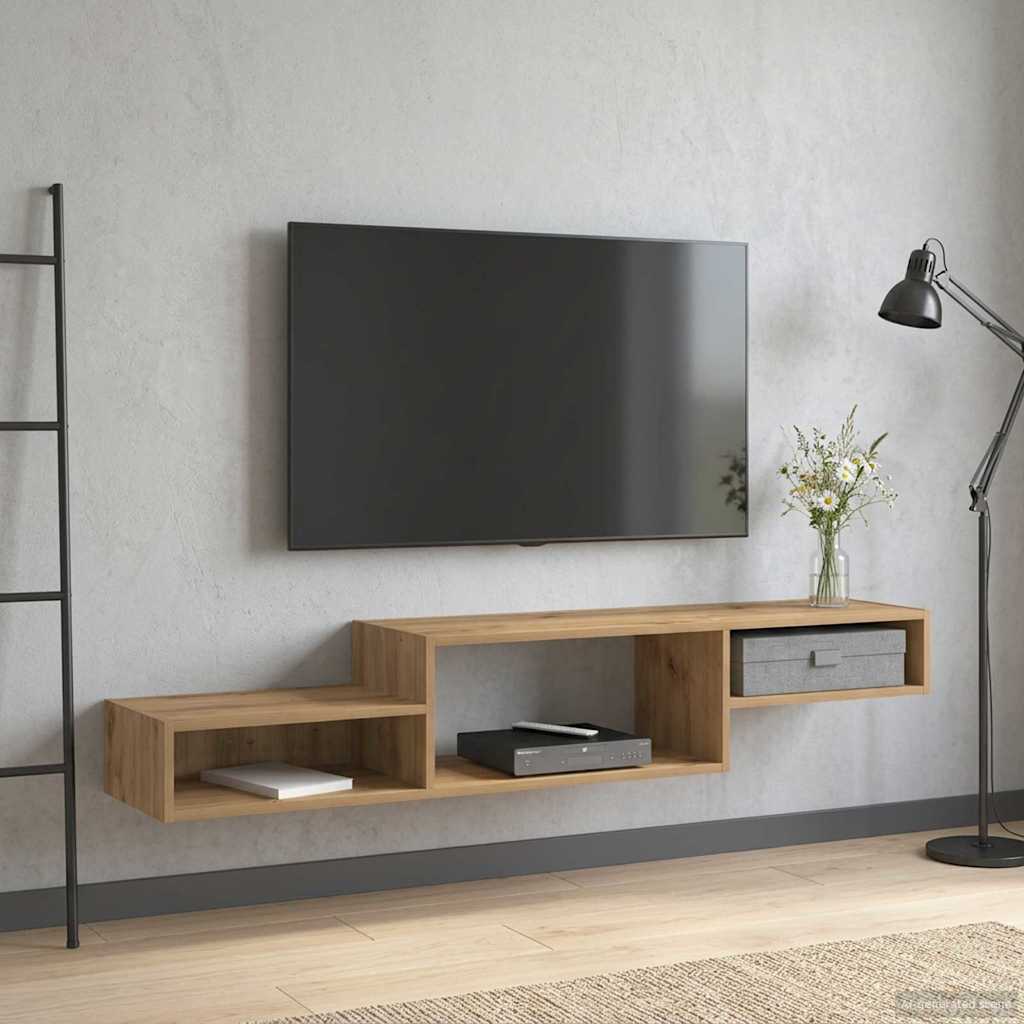 Falsítható TV Szekrény Falra szerelhető Kézműves Tölgy