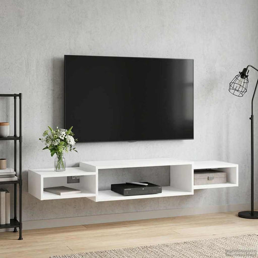 Falsítható TV Szekrény Falra szerelhető Fehér 140 x 28 x 21 cm