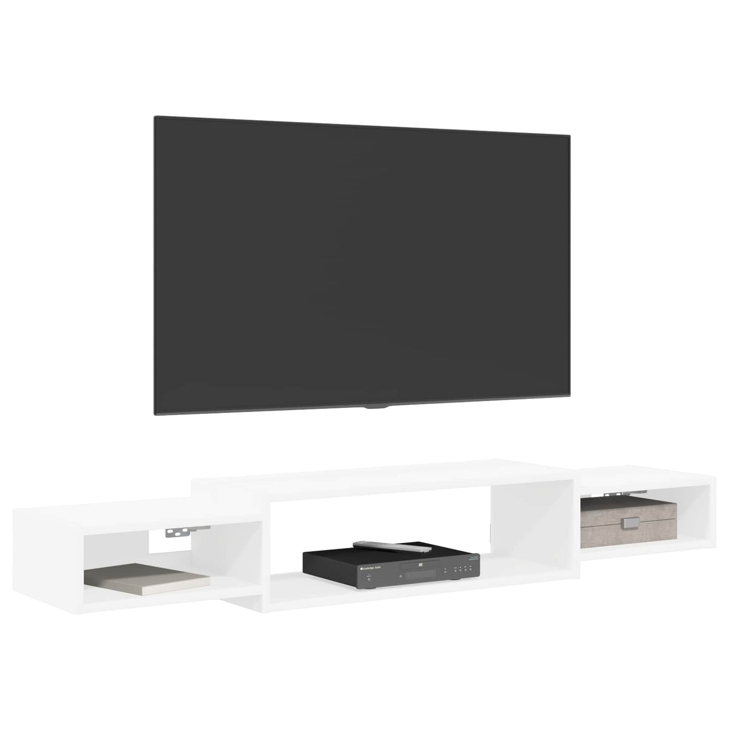 Falsítható TV Szekrény Falra szerelhető Fehér 140 x 28 x 21 cm