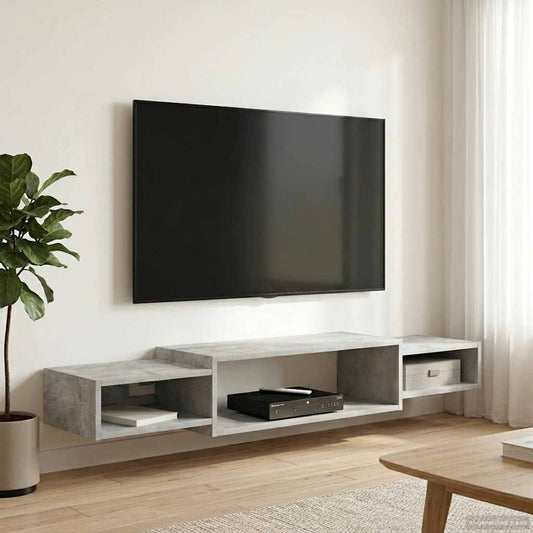 Falsítható TV Szekrény Falra szerelhető Betonszürke