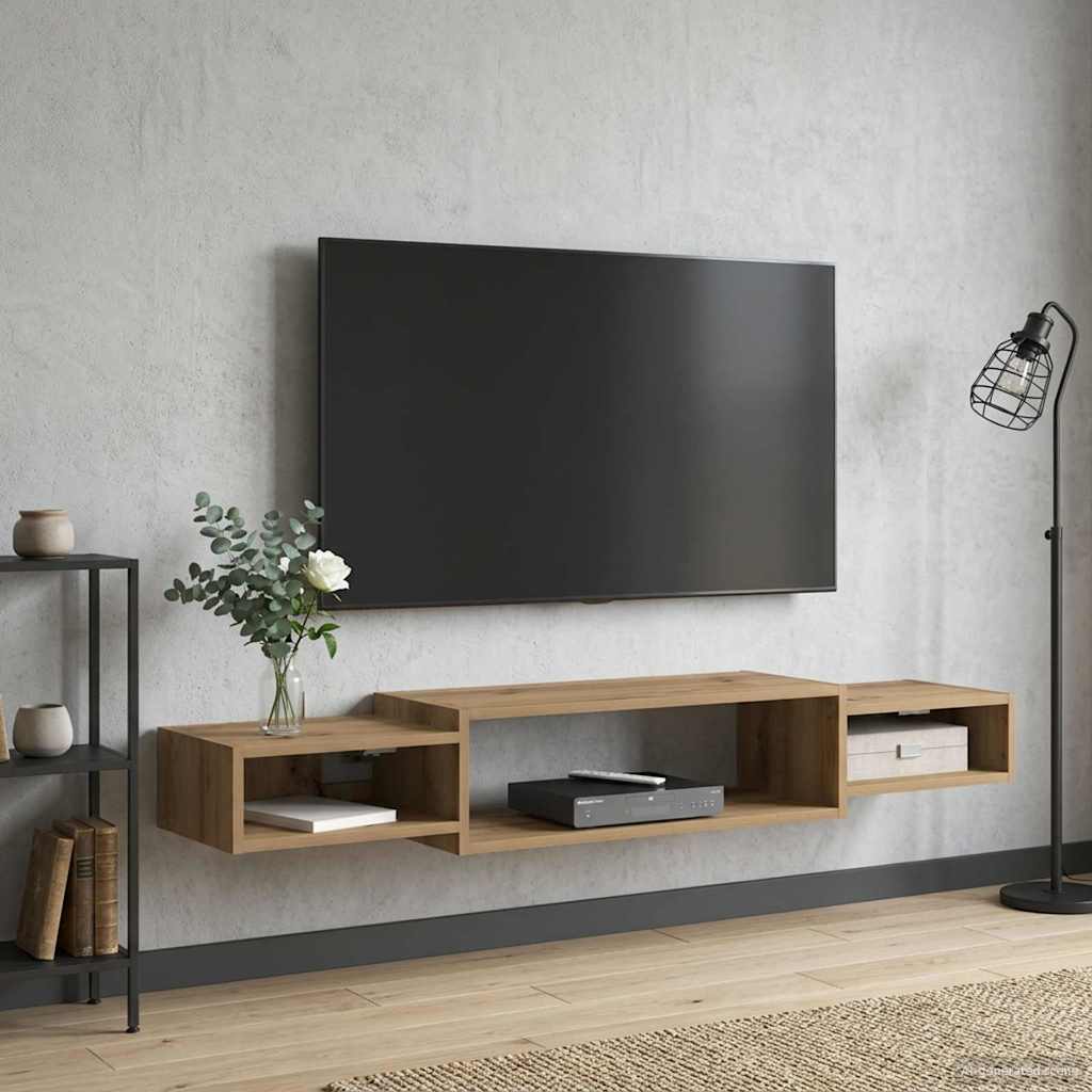 Falsítható TV Szekrény Falra szerelhető Kézműves Tölgy