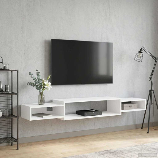 Falsítható TV Szekrény Falra szerelhető Fehér 180 x 28 x 21 cm