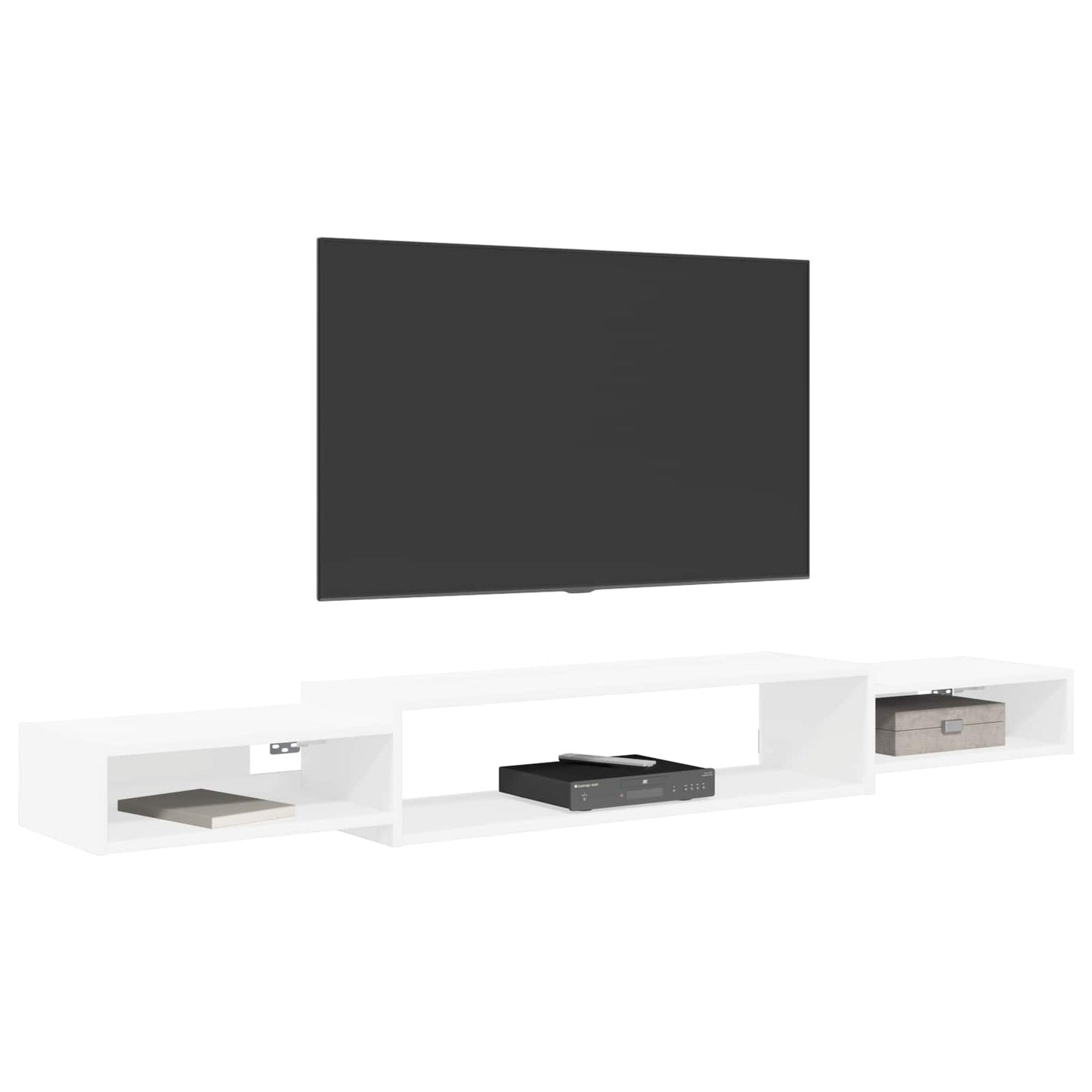 Falsítható TV Szekrény Falra szerelhető Fehér 180 x 28 x 21 cm