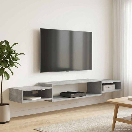 Falsítható TV Szekrény Falra szerelhető Betonszürke