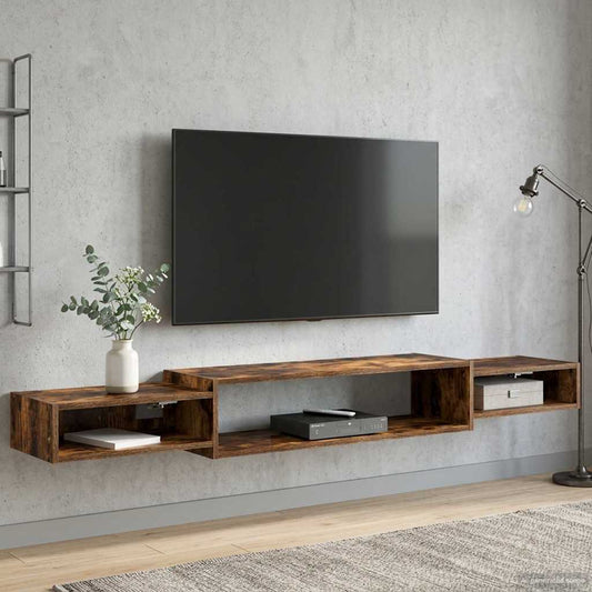 Falsítható TV Szekrény Falra szerelhető Füstös Tölgy