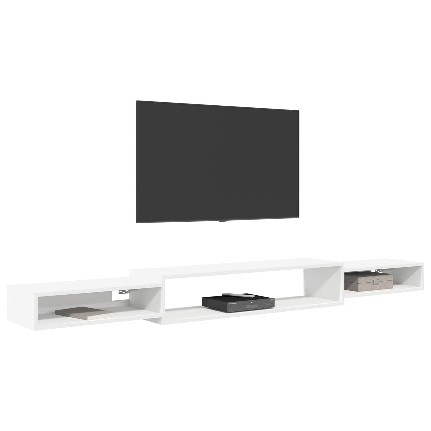 Falsítható TV Szekrény Falra szerelhető Fehér 220 x 28 x 21 cm