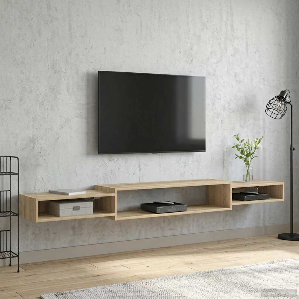 Falsítható TV Szekrény Falra szerelhető Sonoma Tölgy