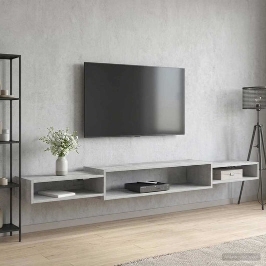 Falsítható TV Szekrény Falra szerelhető Betonszürke