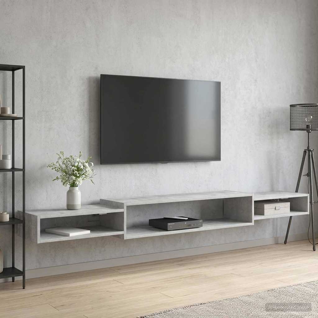 Falsítható TV Szekrény Falra szerelhető Betonszürke
