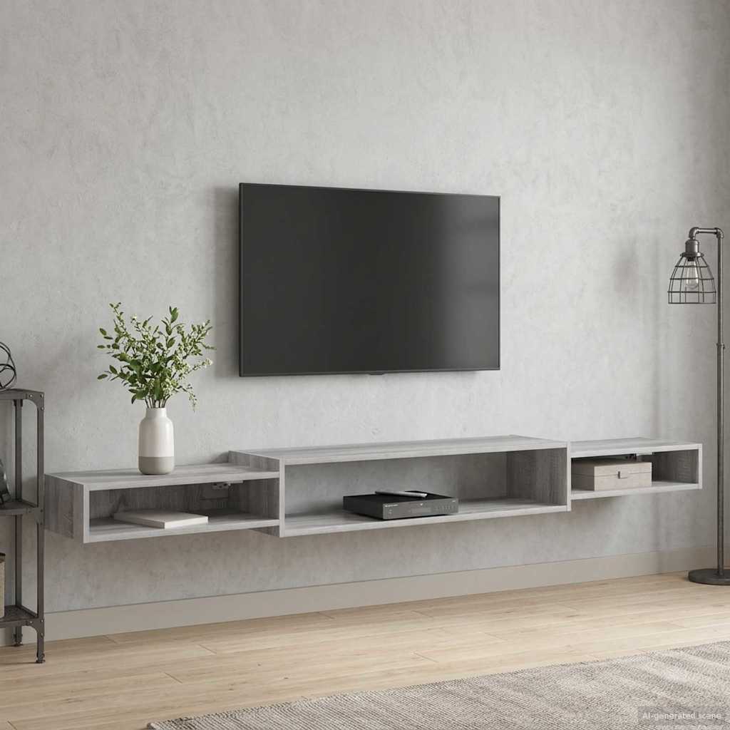 Falsítható TV Szekrény Falra szerelhető Szürke Sonoma