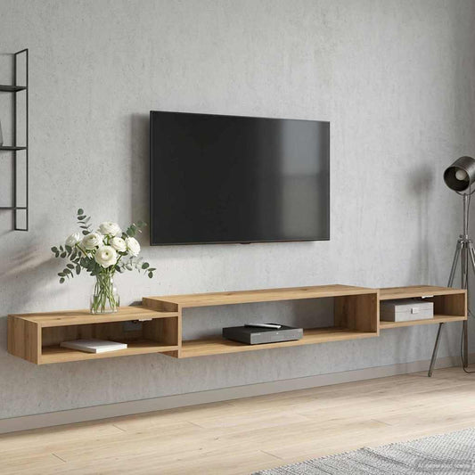 Falsítható TV Szekrény Falra szerelhető Kézműves Tölgy