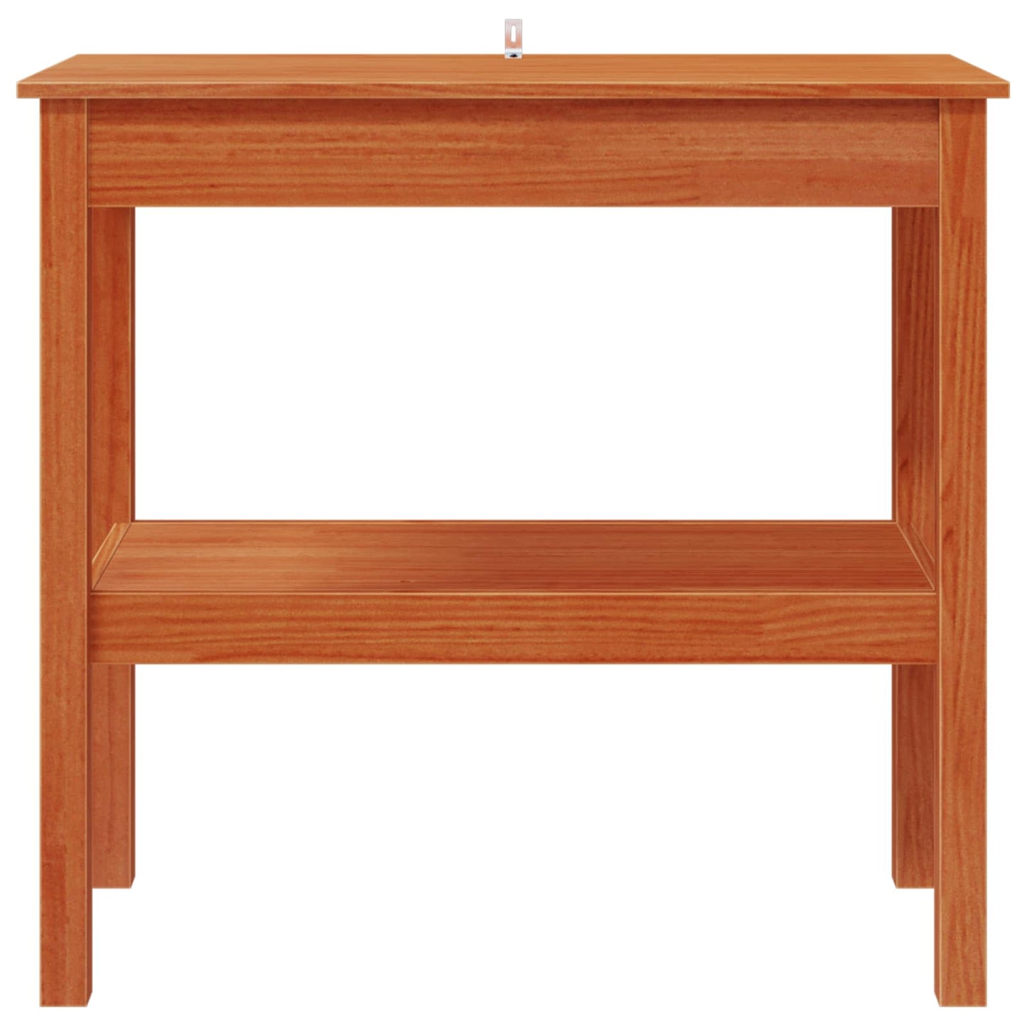 Konzolasztal polcokkal Viaszbarna 80 x 40 x 75 cm Tömör fenyő
