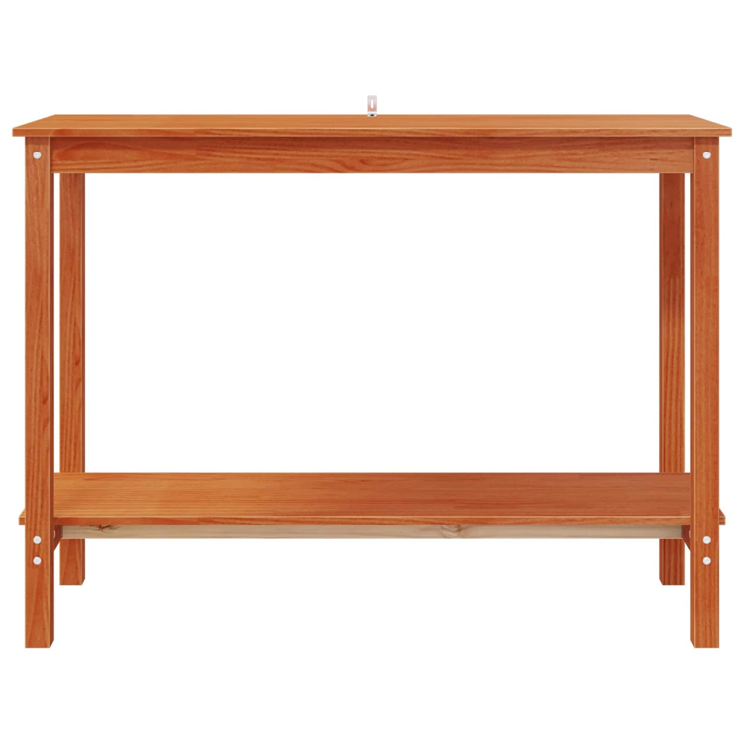 Konzolasztal polcokkal Viaszbarna 110 x 40 x 80 cm Tömör fenyő