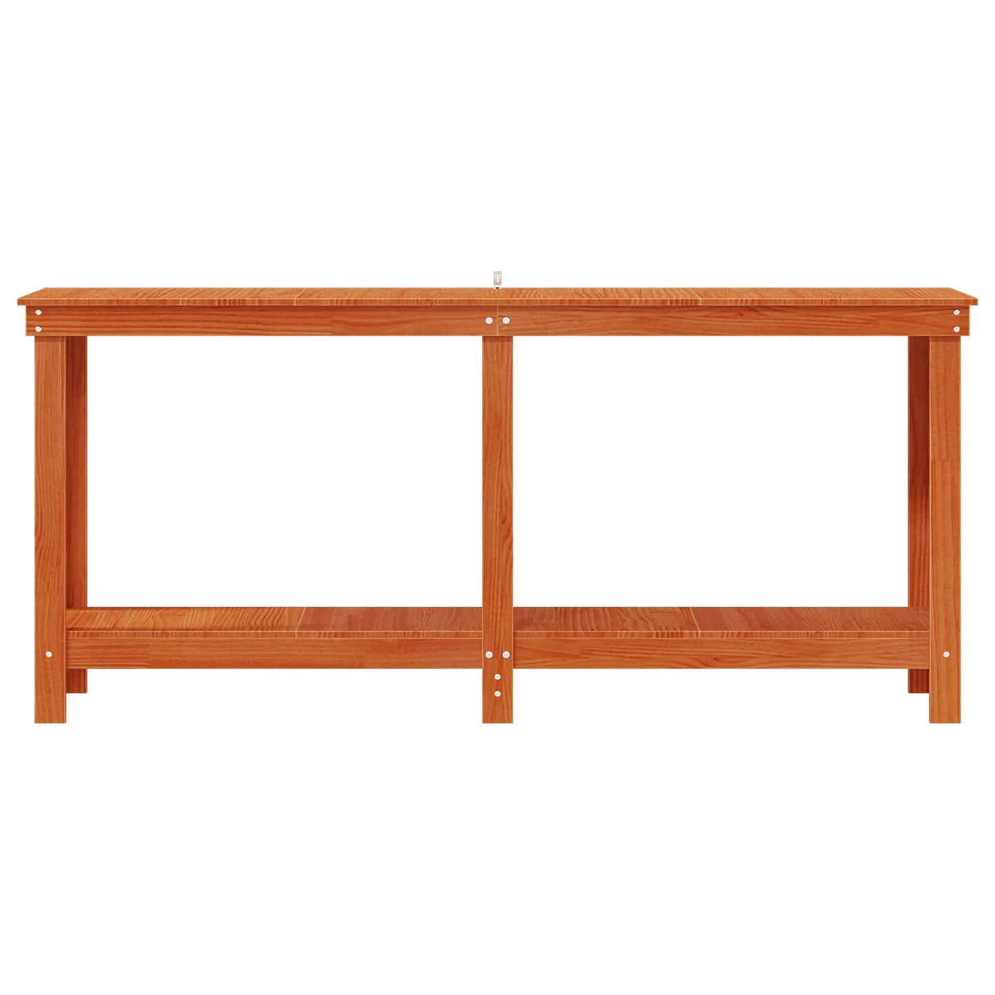 Munkapad polcokkal Viaszbarna 180 x 50 x 80 cm Tömör fenyő