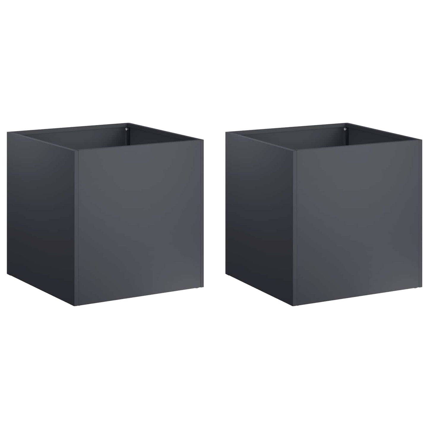 Kerti cserép 2 db Antracitszürke 20 x 20 x 20 cm