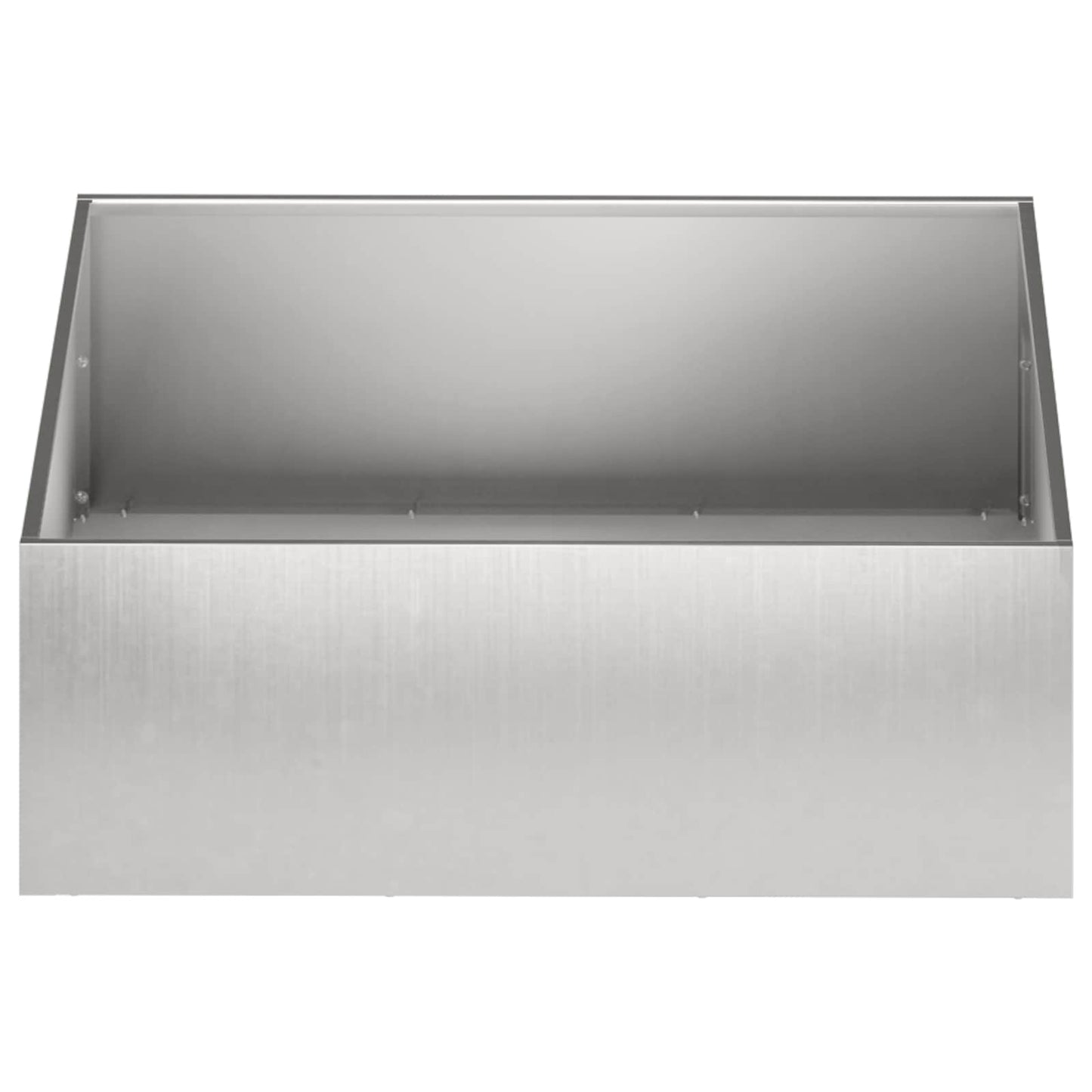 Kerti cserép 2 db Ezüst 60 x 60 x 20 cm Rozsdamentes Acél
