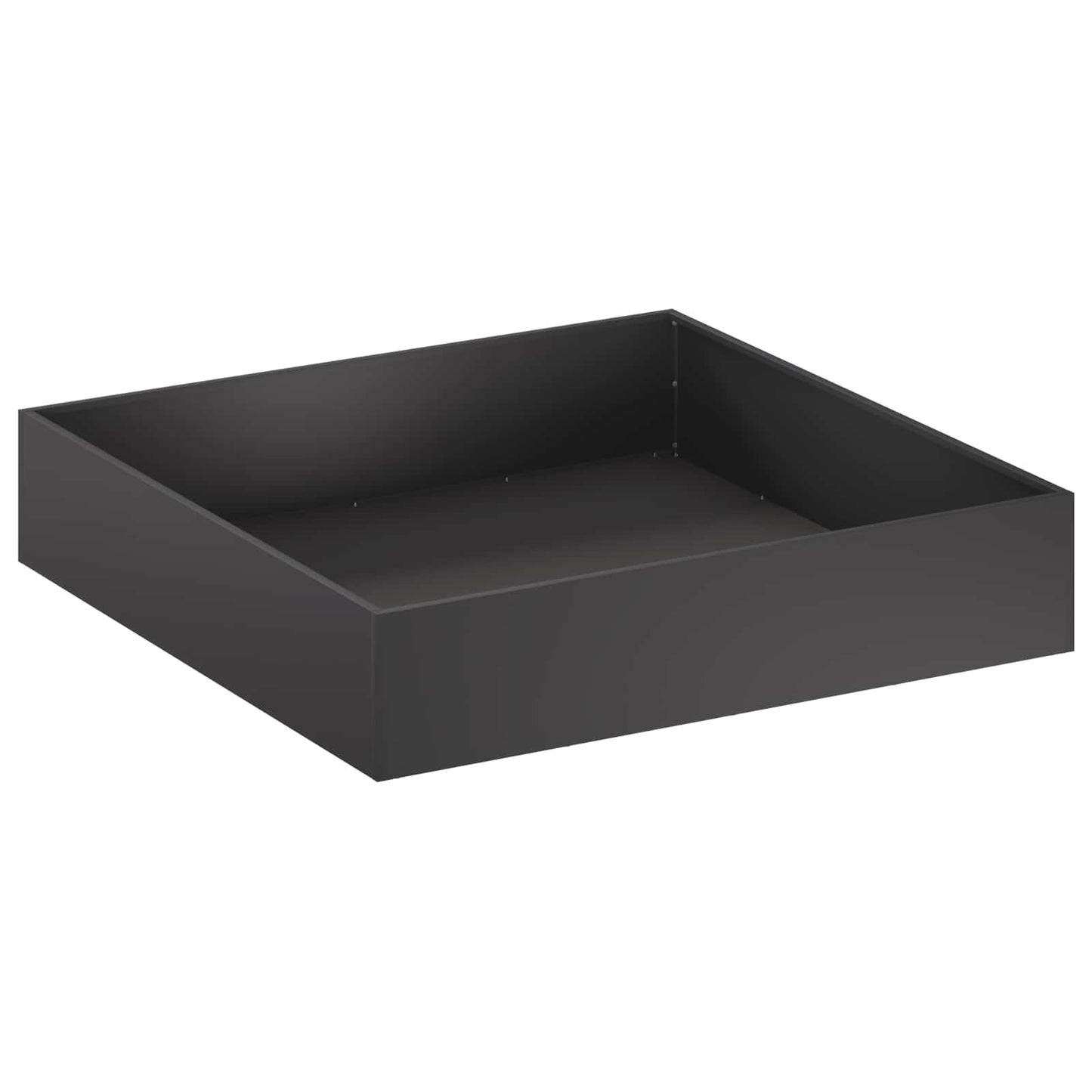 Kerti cserép Fekete 80 x 80 x 20 cm Hidegen hengerelt acél
