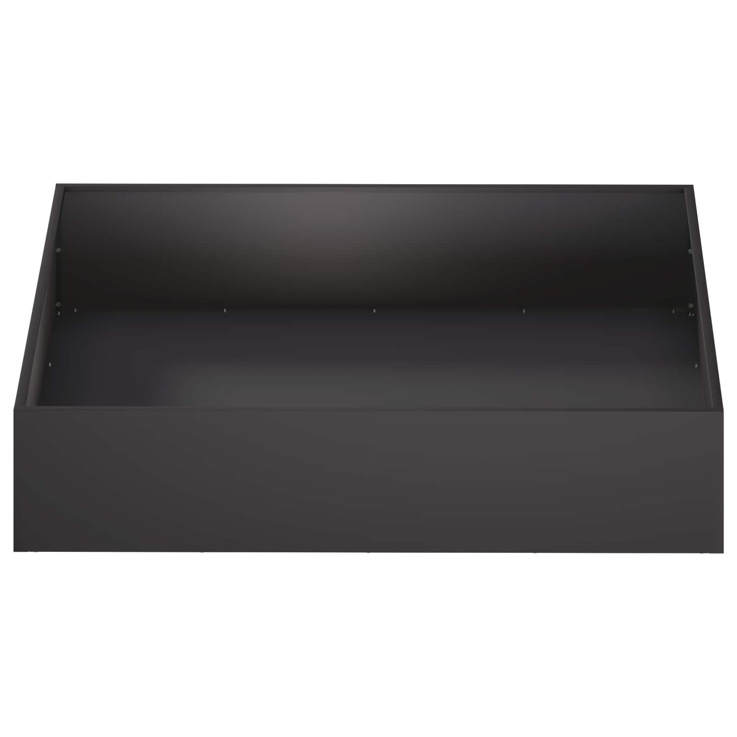 Kerti cserép 2 db Fekete 80 x 80 x 20 cm Hidegen hengerelt acél