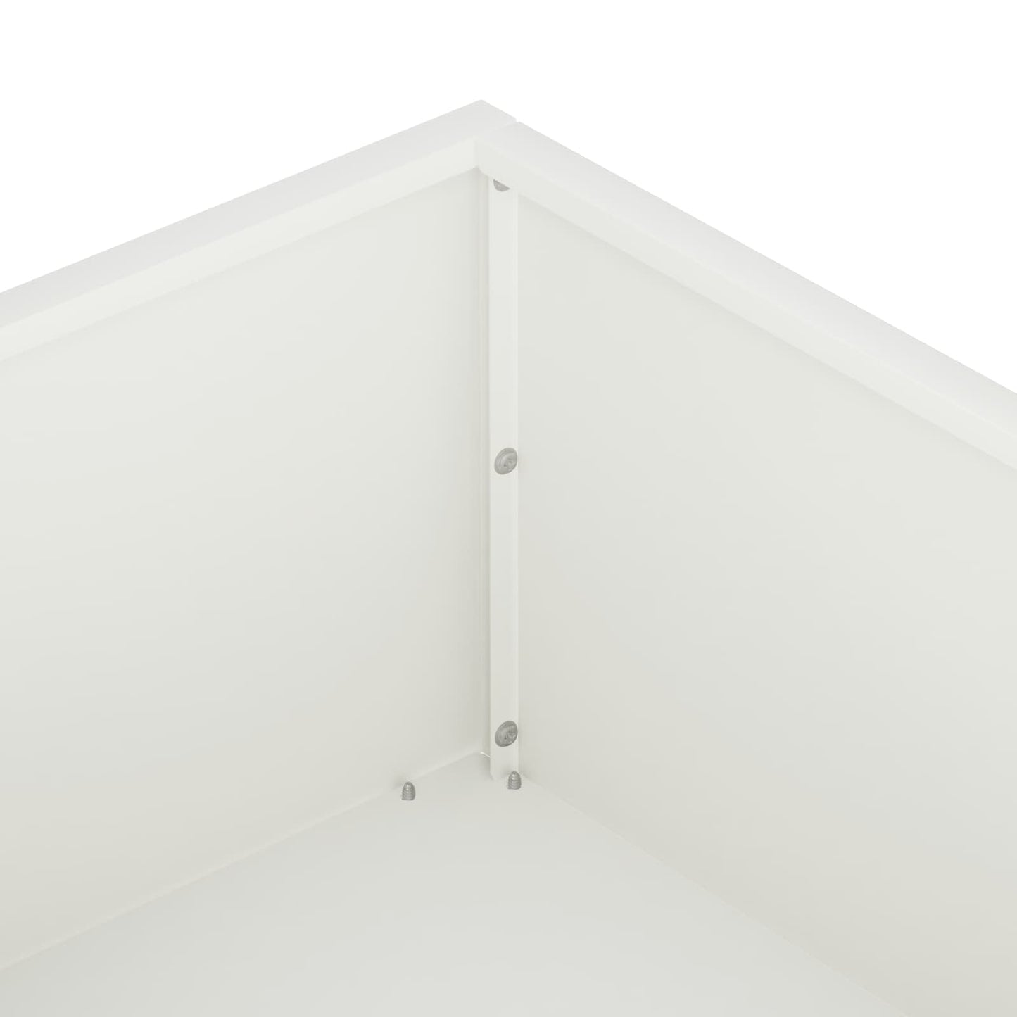 Kerti cserép 2 db Fehér 80 x 80 x 20 cm Hidegen hengerelt acél