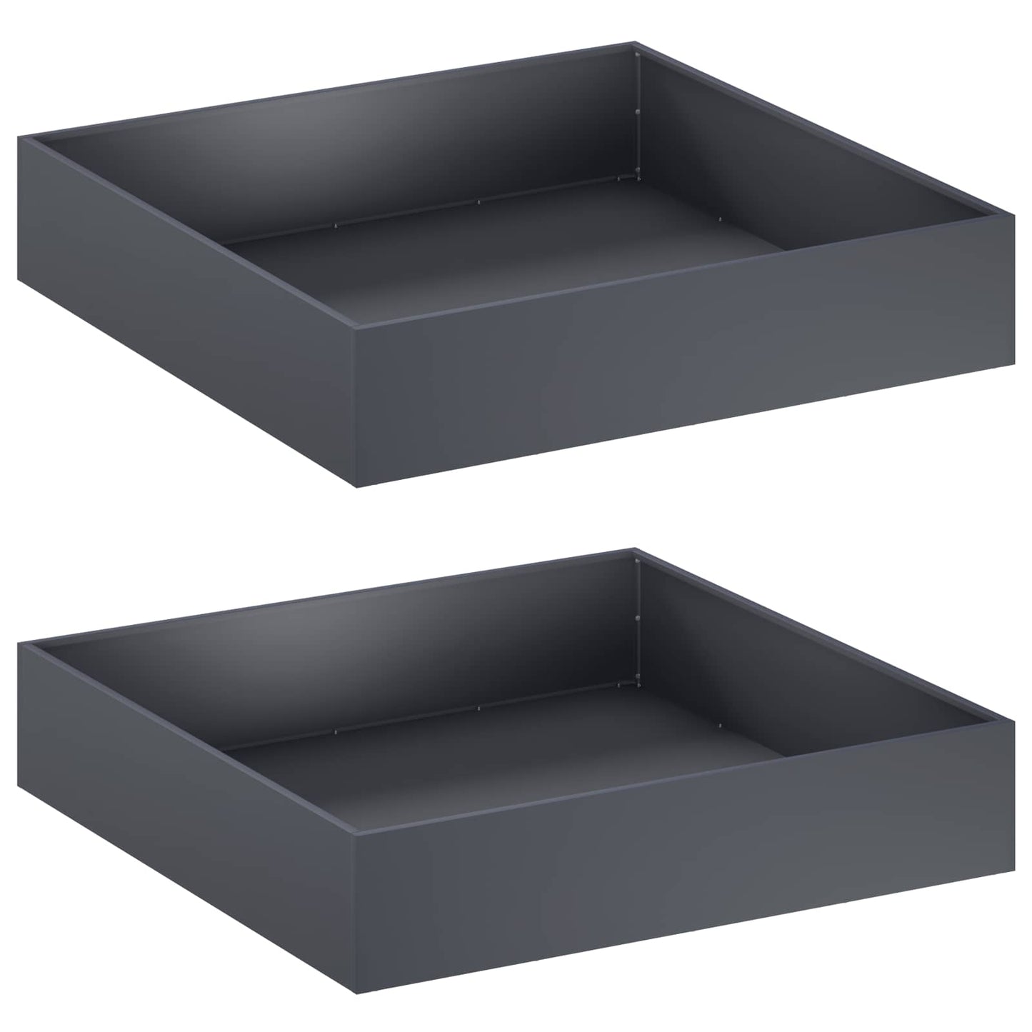 Kerti cserép 2 db Antracitszürke 80 x 80 x 20 cm