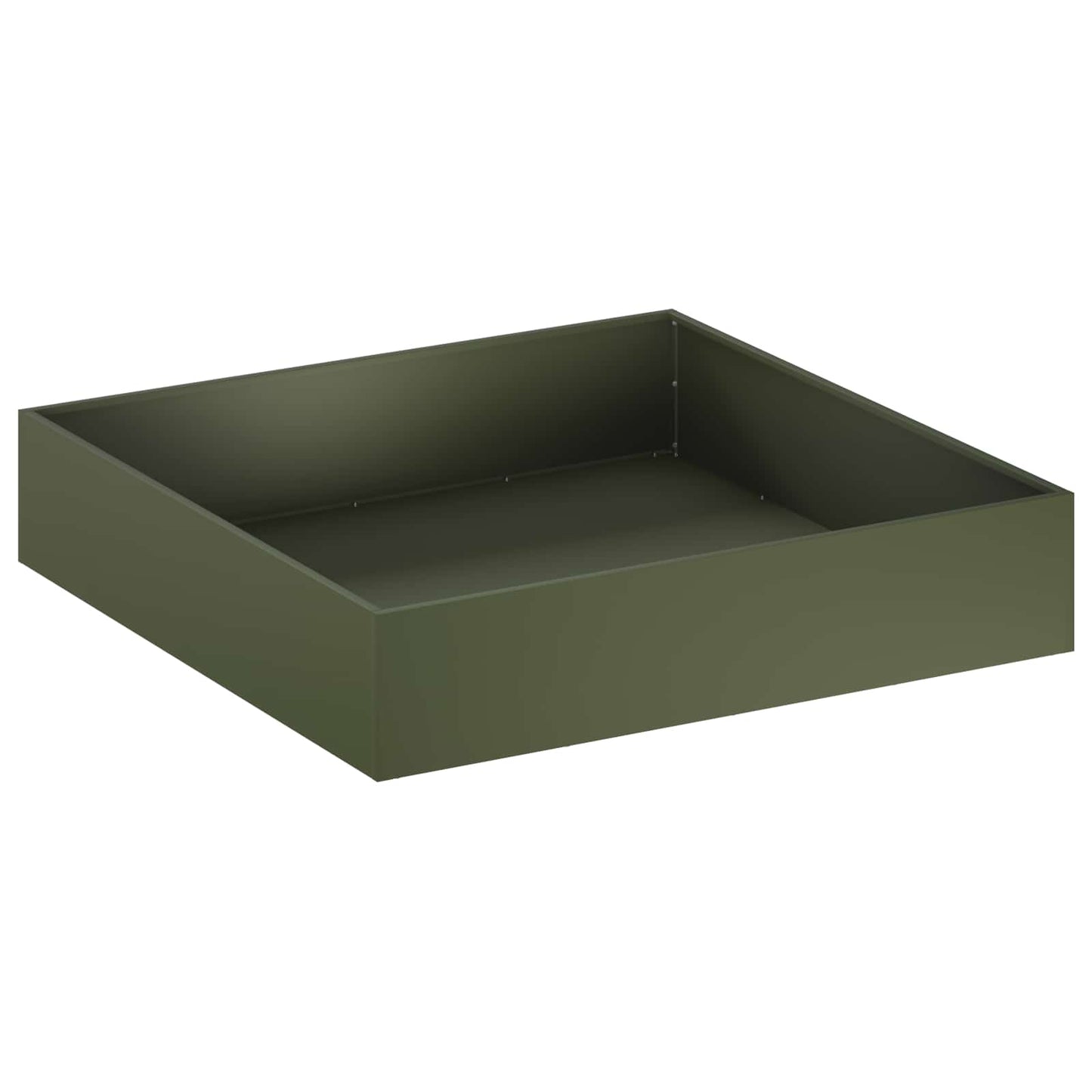 Kerti cserép Olajzöld 80 x 80 x 20 cm Hidegen hengerelt acél