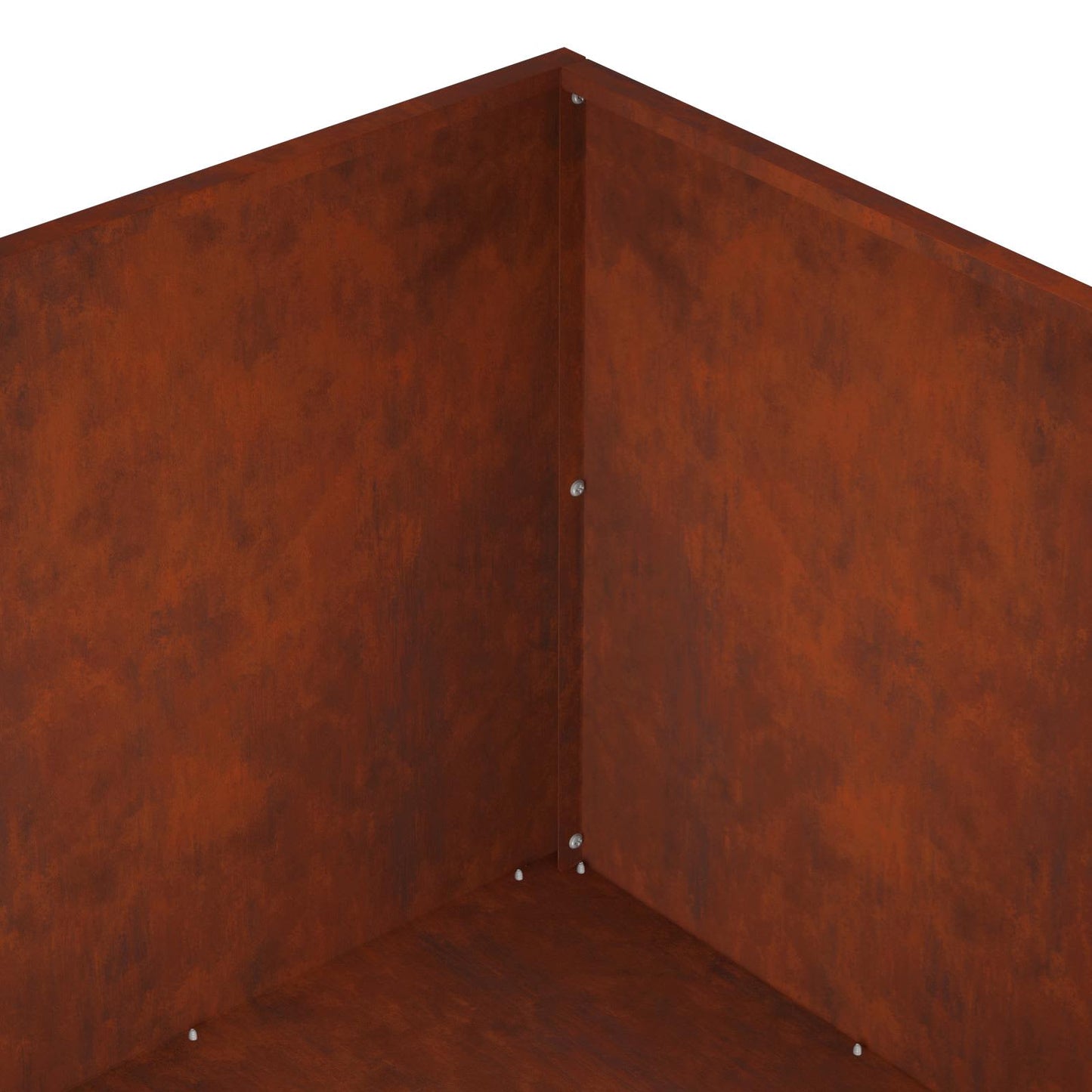 Kerti cserép 2 db Rozsdás 60 x 60 x 40 cm Időjárásálló Acél