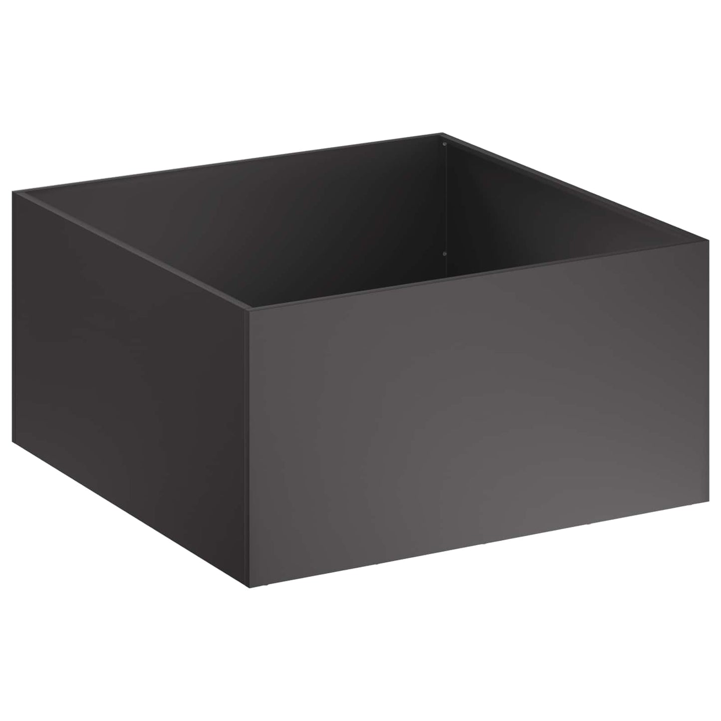 Kerti cserép 2 db Fekete 80 x 80 x 40 cm Hidegen hengerelt acél