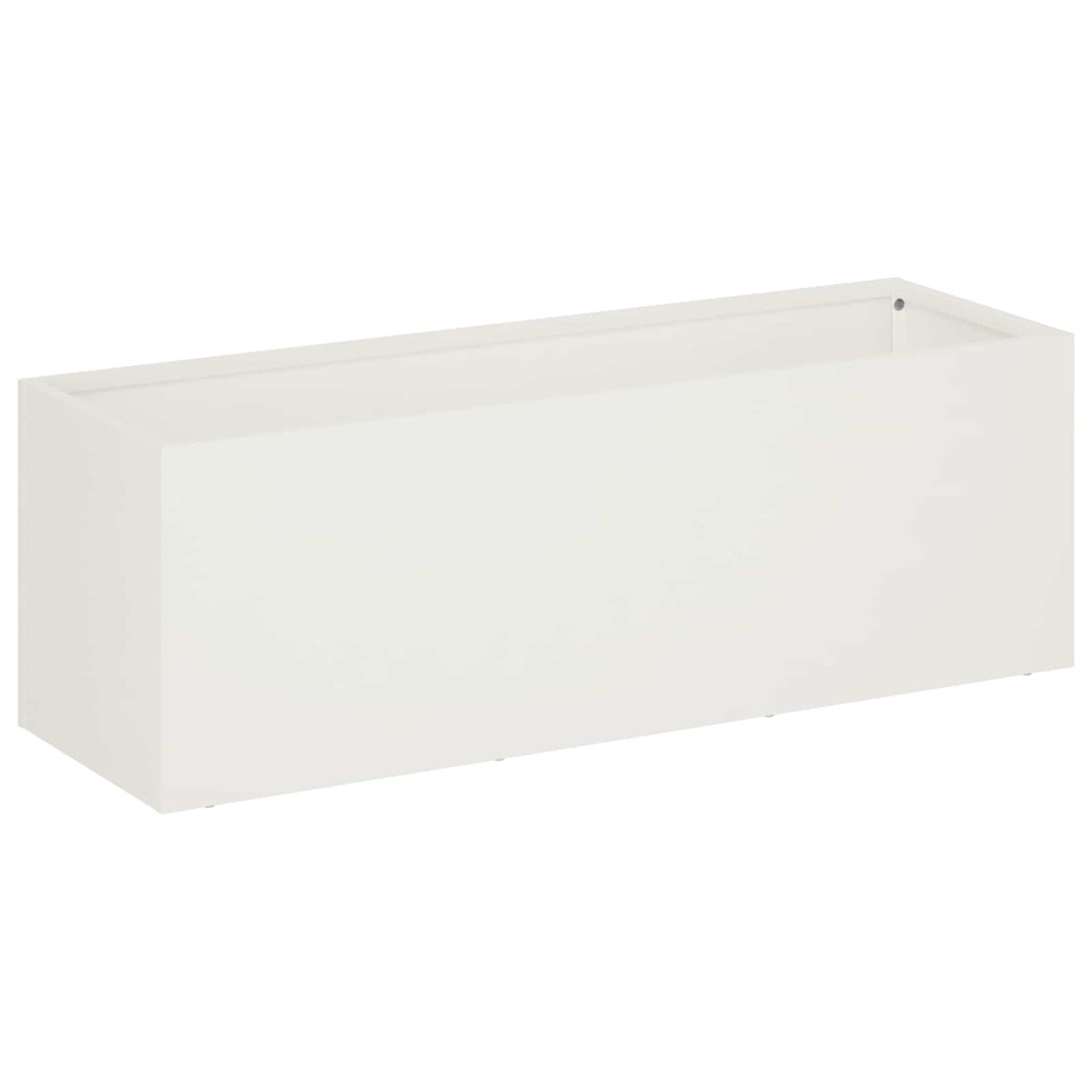 Kerti cserép 2 db Fehér 40 x 20 x 20 cm Hidegen hengerelt acél