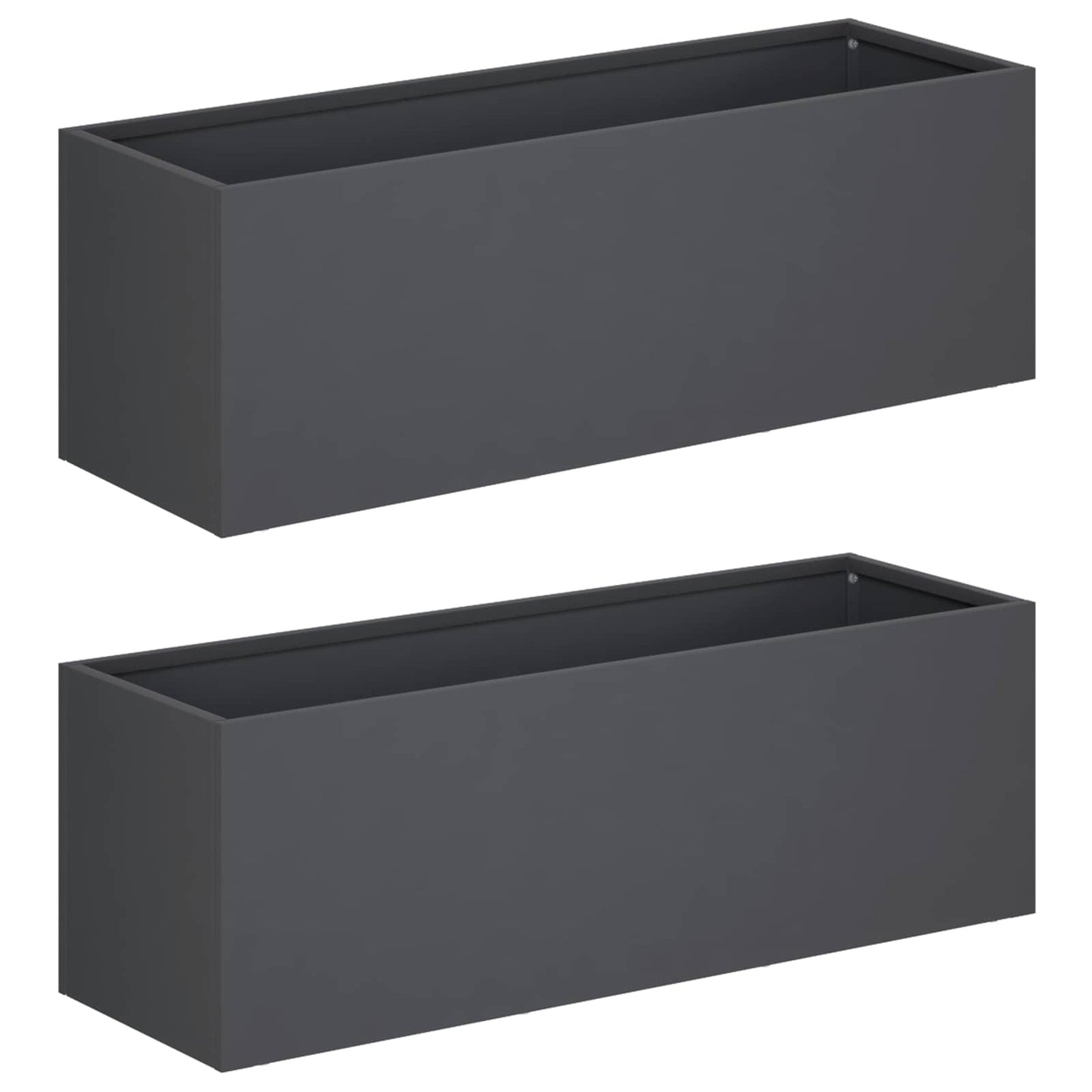 Kerti cserép 2 db Antracitszürke 40 x 20 x 20 cm