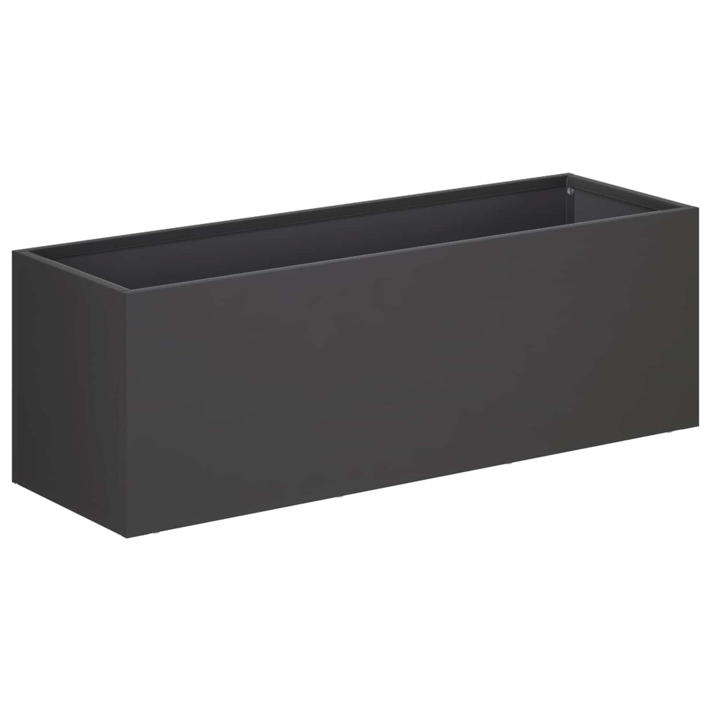 Kerti cserép Fekete 60 x 20 x 20 cm Hidegen hengerelt acél