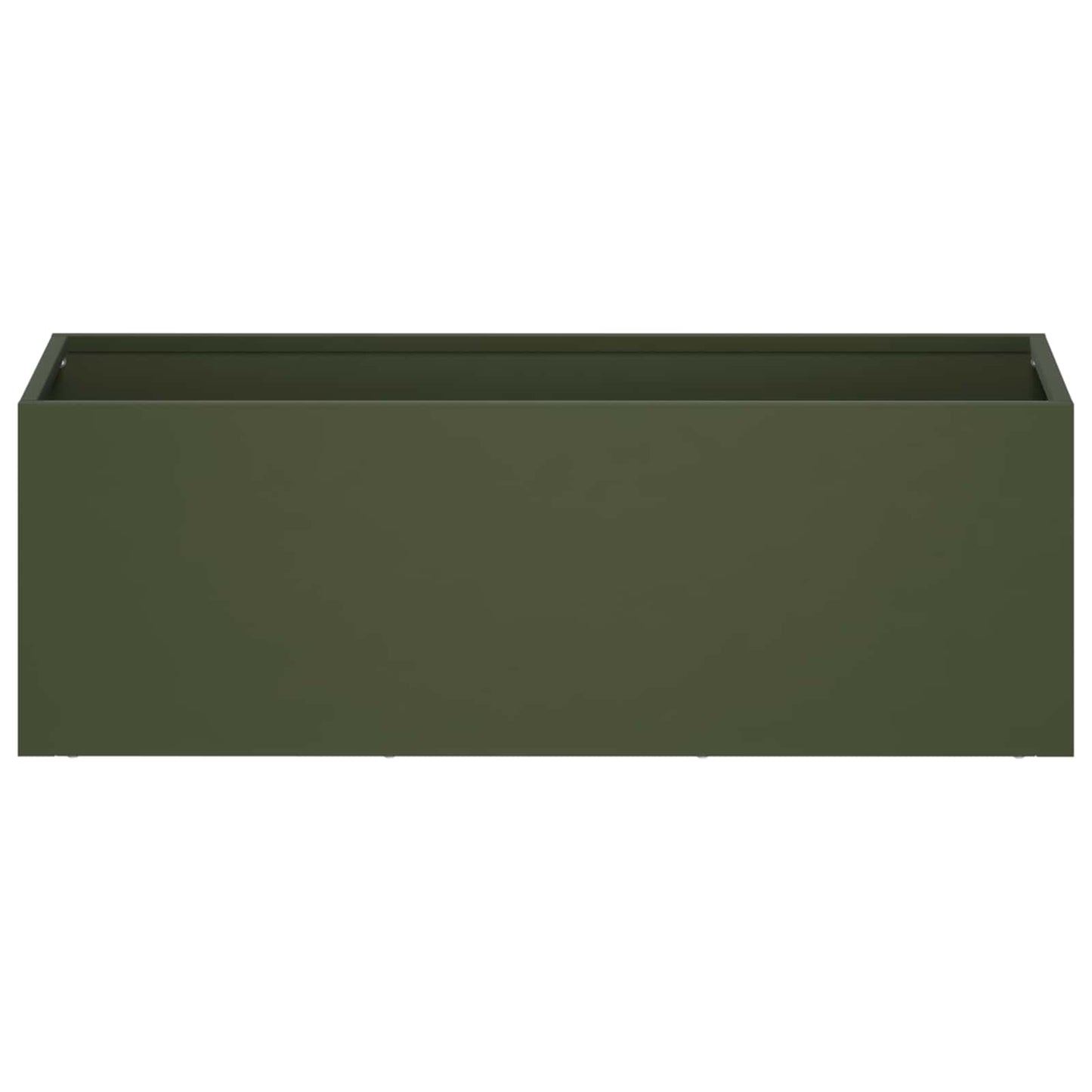 Kerti cserép Olajzöld 60 x 20 x 20 cm Hidegen hengerelt acél