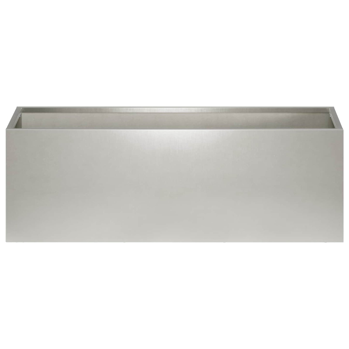 Kerti cserép 2 db Ezüst 60 x 20 x 20 cm Rozsdamentes Acél