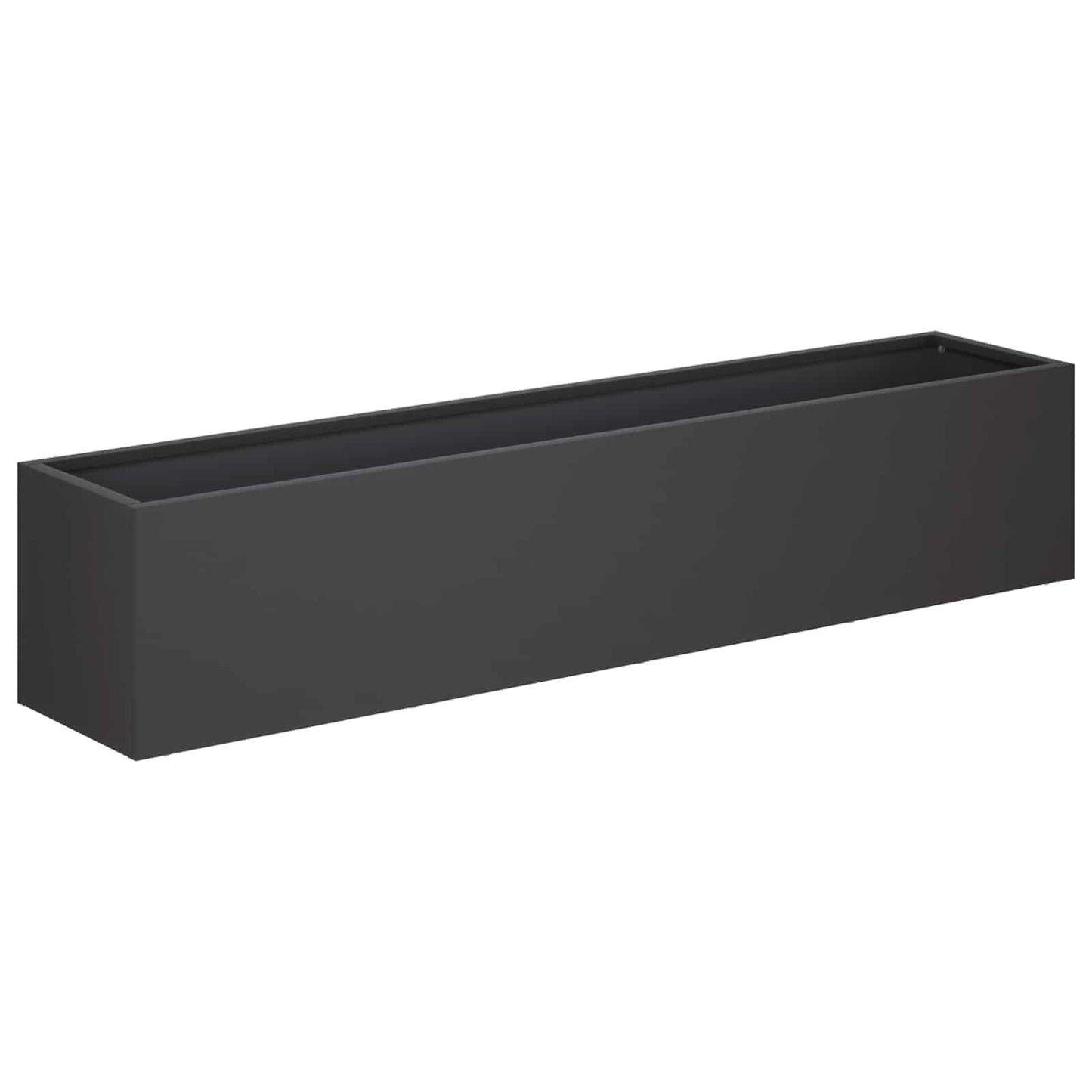 Kerti cserép Fekete 80 x 20 x 20 cm Hidegen hengerelt acél
